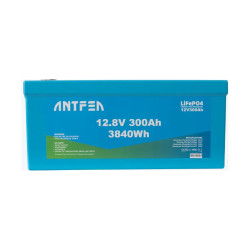 ANTFEA 12.8V 300Ah LiFePO4 Lityum Akü Akıllı Ekran Bluetooth IP67 ABS Kasa